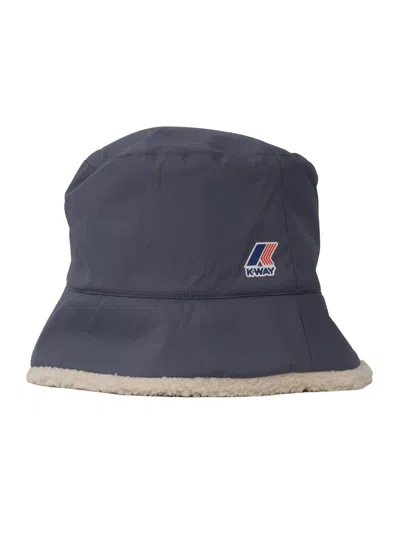 K-way Le Vrai 3.0 Pascalle Orsetto Hat In Blue