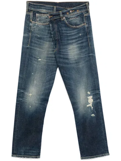 Shop R13 Crossover Jeans In Blue