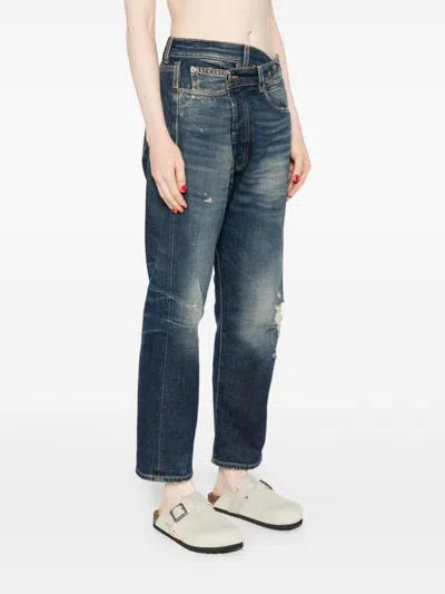 R13 Crossover Jeans In Blue