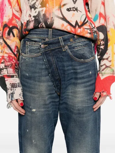 R13 Crossover Jeans In Blue
