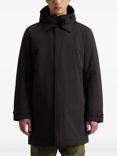 Woolrich Layered Coat In Black