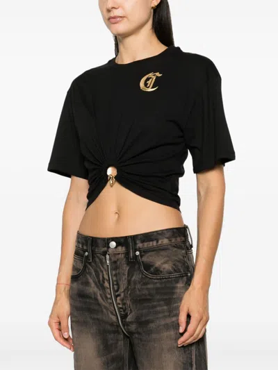 Just Cavalli Ring-detail T-shirt In Black