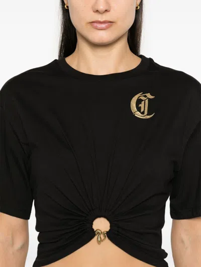Just Cavalli Ring-detail T-shirt In Black