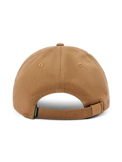 Lacoste Logo Cap In Brown