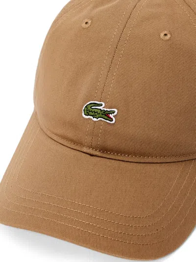 Lacoste Logo Cap In Brown