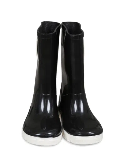 Marc Jacobs Black Boots For Kids With Logo In Black