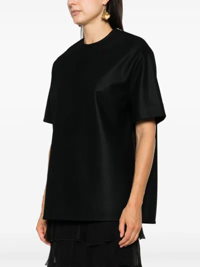 Jil Sander Wool T-shirt In Black