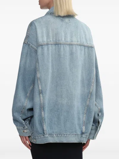 Agolde Long-sleeve Denim Jacket In Blue