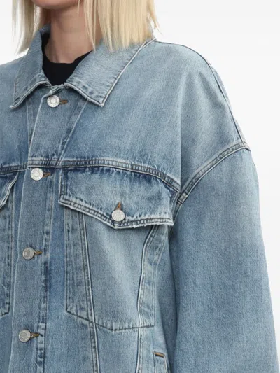 Agolde Long-sleeve Denim Jacket In Blue
