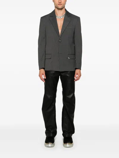 Han Kjobenhavn Single-breasted Blazer In Grey