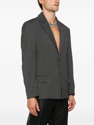 Han Kjobenhavn Single-breasted Blazer In Grey