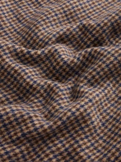 Woolrich Plaid Wool-blend Cape In Neutrals