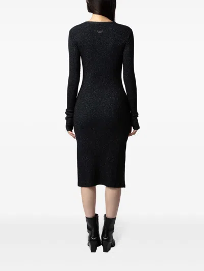 Zadig & Voltaire Ruby Midi Dress In Black