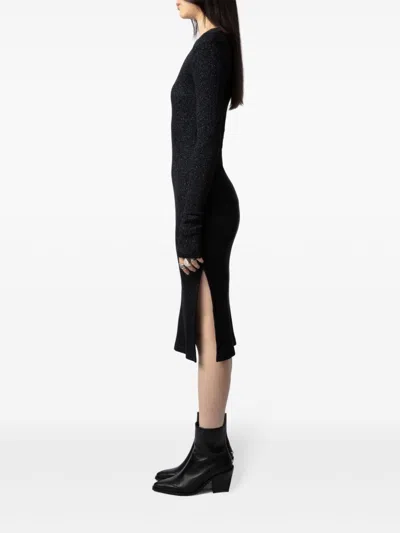 Zadig & Voltaire Ruby Midi Dress In Black