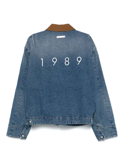 1989 Studio 1989 Denim Worker Jacket In Blue