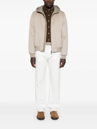 Moorer Brigno-bab Jacket In Neutrals