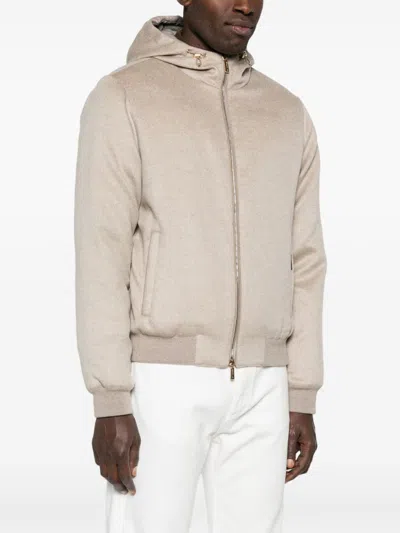 Moorer Brigno-bab Jacket In Neutrals