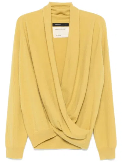 Frenckenberger Cross Sweater In Yellow