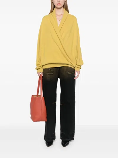 Frenckenberger Cross Sweater In Yellow
