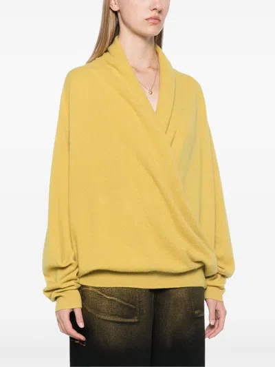 Frenckenberger Cross Sweater In Yellow