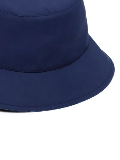 Pre-owned Dior Trotter-lined Bucket Hat In Blue