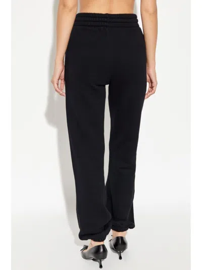 Off-white Bookish Logo-embroidered Track Pants In Black