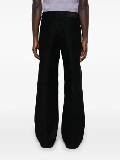 Ferragamo Cotton Trousers In Black