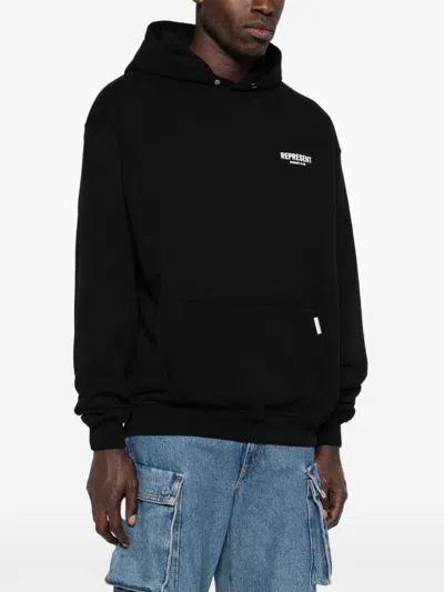 Shop Represent Owners Club Hoodie In Black