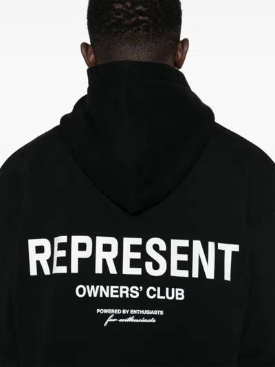 Shop Represent Owners Club Hoodie In Black