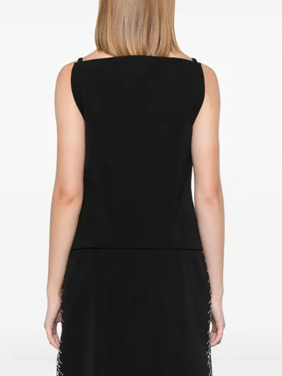 Rabanne Rhinestone-embellished Top In Black