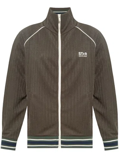 Golden Goose Star Track Jacket In Brown