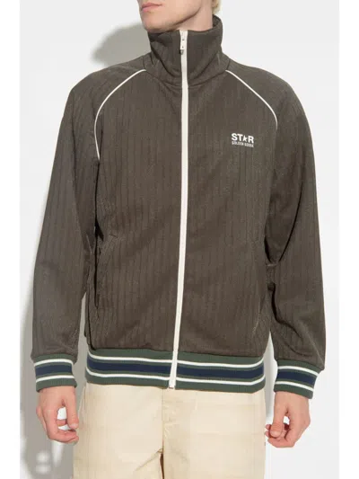 Golden Goose Star Track Jacket In Brown