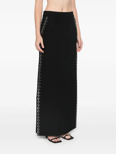 Rabanne Rhinestone-embellished Maxi Skirt In Black
