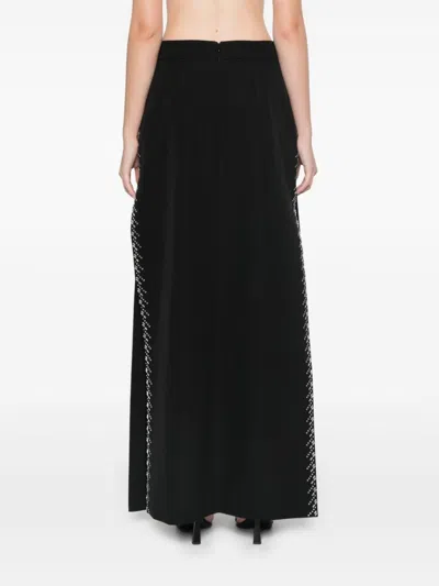 Rabanne Rhinestone-embellished Maxi Skirt In Black