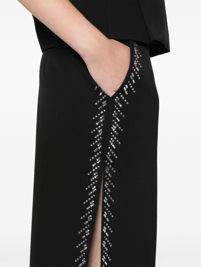 Rabanne Rhinestone-embellished Maxi Skirt In Black
