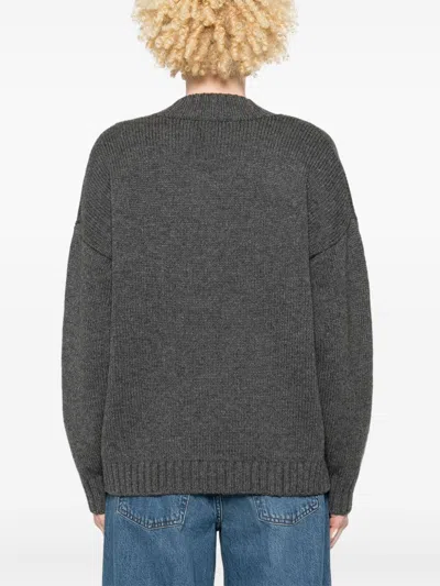 Shop Frame V-neck Sweater In Grey