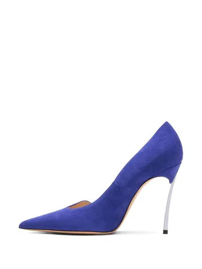 Shop Casadei 100mm Superblade Pumps In Blue