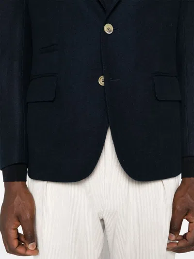 Eleventy Felted Blazer In Blue