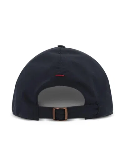 Brunello Cucinelli Logo Embroidered Baseball Cap In Blue