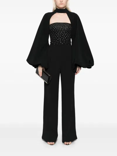 Shop Costarellos Adair Crepe Bolero In Black