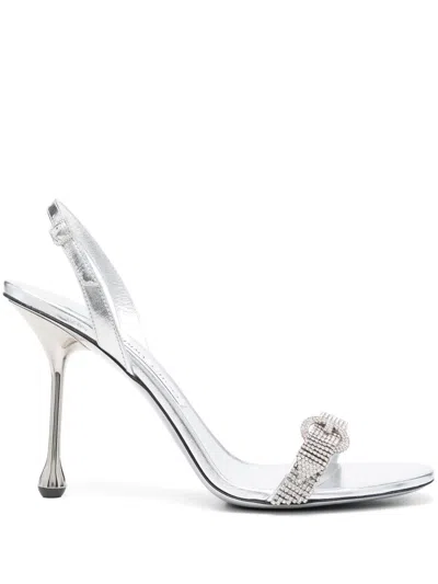Jimmy Choo 95mm Tabatha Sandals - Women's - Calf Leather In Silver