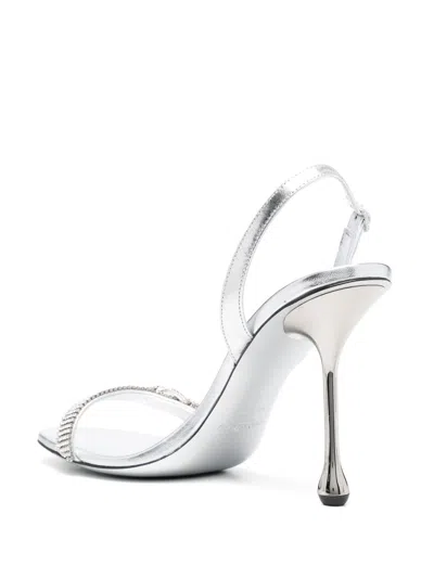 Jimmy Choo 95mm Tabatha Sandals - Women's - Calf Leather In Silver