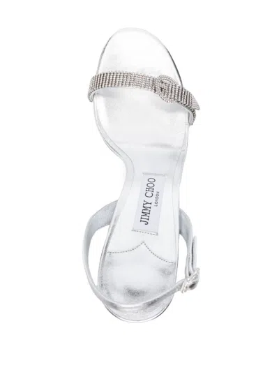 Jimmy Choo 95mm Tabatha Sandals - Women's - Calf Leather In Silver
