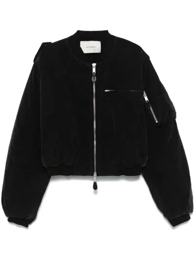 Entire Studios Hooded Broad Bomber In Black