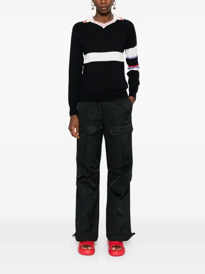 P.a.r.o.s.h Drawstring Cargo Pants In Black