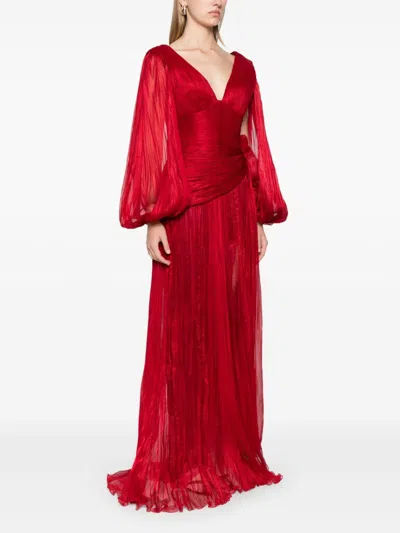 Iris Serban Lunah Gown In Red
