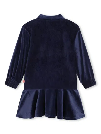 Billieblush Stud-embellished Velvet Dress In Blue