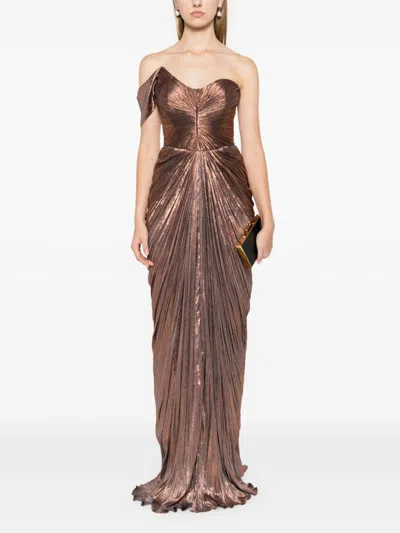 Iris Serban Zay Gown In Brown