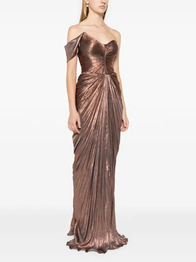 Iris Serban Zay Gown In Brown