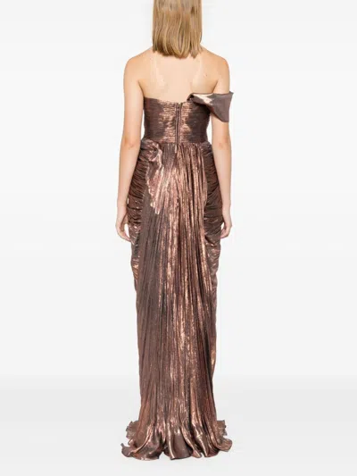 Iris Serban Zay Gown In Brown
